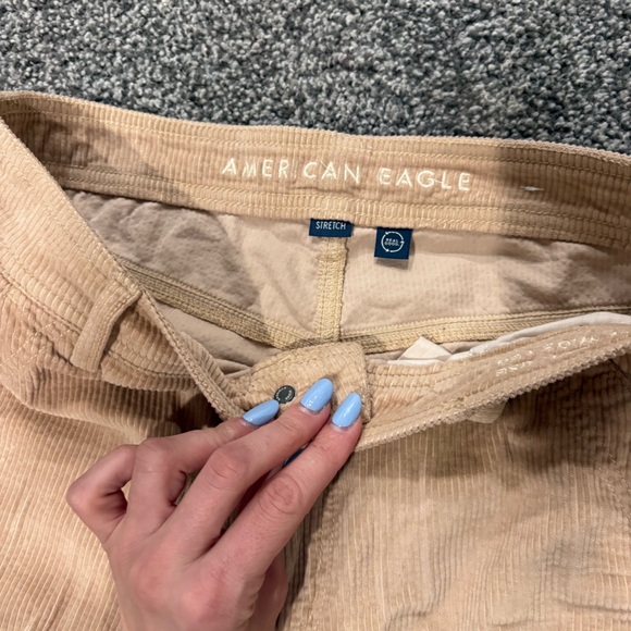 American Eagle Tan Corduroy Cargo Pants - Picture 2 of 3